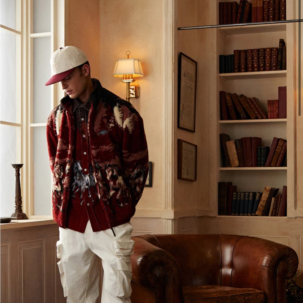 KITH FW 2022 Pinehurst Horses Sherpa Full Zip Jacket